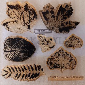 Spring leaves acrylic stamp set